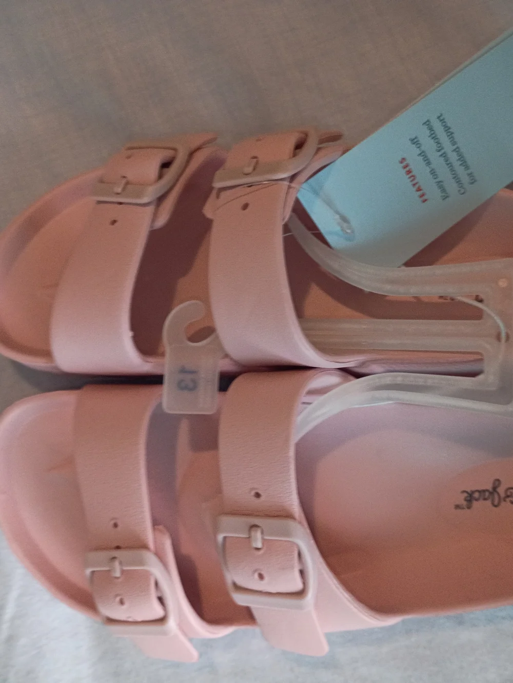 Cat & Jack Pink Girls' Double Strap Sandals